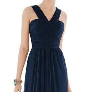 Alfred Sung Bridesmaid dress style D678 dark blue